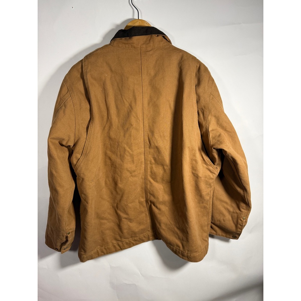 CornerStone Mens Duck Cloth Work Jacket Tan Flannel Lined Mission Mechanical L - Picture 4 of 9